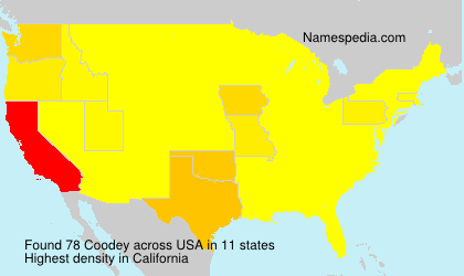 Surname Coodey in USA Surname Coodey in USA