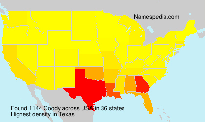 Surname Coody in USA Surname Coody in USA