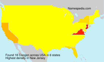 Surname Coogen in USA Surname Coogen in USA