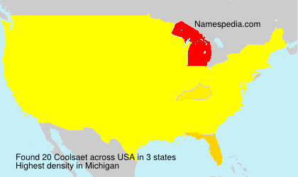 Surname Coolsaet in USA Surname Coolsaet in USA