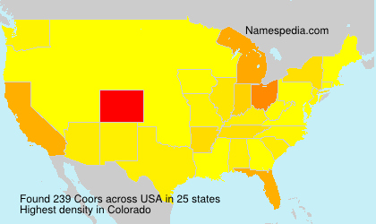 Surname Coors in USA Surname Coors in USA