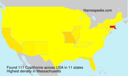 Surname Copithorne in USA Surname Copithorne in USA