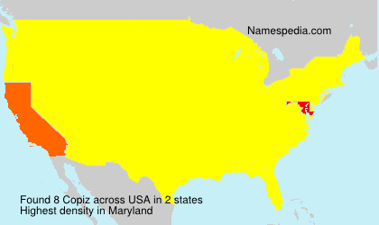 Surname Copiz in USA Surname Copiz in USA