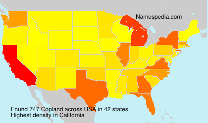 Surname Copland in USA Surname Copland in USA