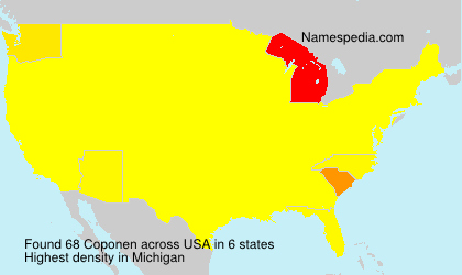 Surname Coponen in USA Surname Coponen in USA