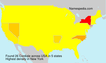 Surname Cordiale in USA Surname Cordiale in USA