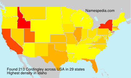 Surname Cordingley in USA Surname Cordingley in USA