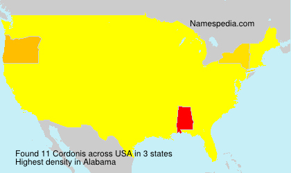 Surname Cordonis in USA Surname Cordonis in USA
