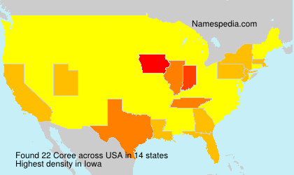 Surname Coree in USA Surname Coree in USA