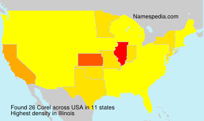 Surname Corel in USA Surname Corel in USA