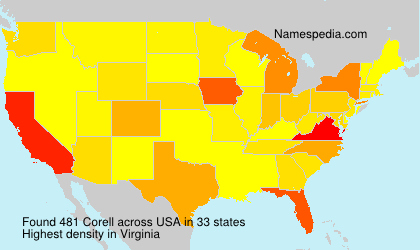 Surname Corell in USA Surname Corell in USA