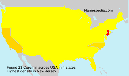 Surname Coremin in USA Surname Coremin in USA