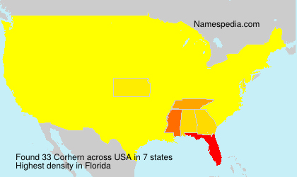 Surname Corhern in USA Surname Corhern in USA