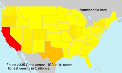 Surname Coria in USA Surname Coria in USA