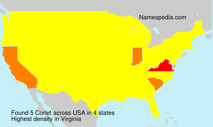 Surname Corlet in USA Surname Corlet in USA