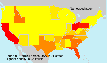 Surname Cormell in USA Surname Cormell in USA