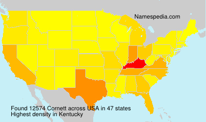Surname Cornett in USA