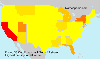 Surname Corollo in USA Surname Corollo in USA