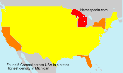 Surname Coronal in USA Surname Coronal in USA