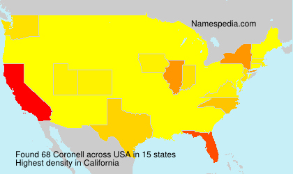 Surname Coronell in USA Surname Coronell in USA