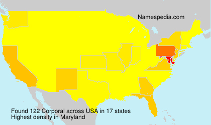 Surname Corporal in USA Surname Corporal in USA