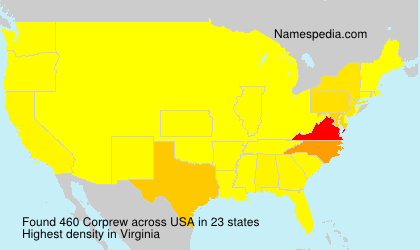 Surname Corprew in USA Surname Corprew in USA