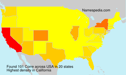 Surname Corre in USA Surname Corre in USA