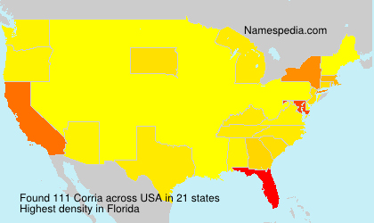 Surname Corria in USA