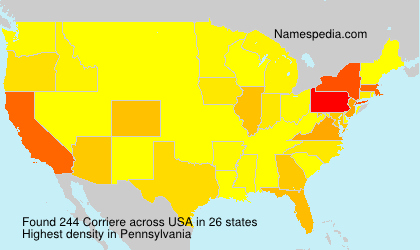 Surname Corriere in USA