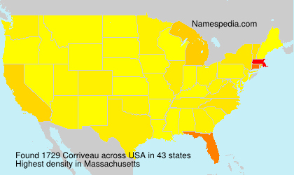 Surname Corriveau in USA Surname Corriveau in USA