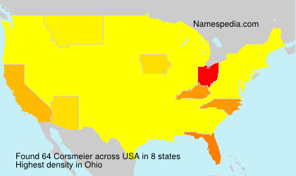 Surname Corsmeier in USA Surname Corsmeier in USA