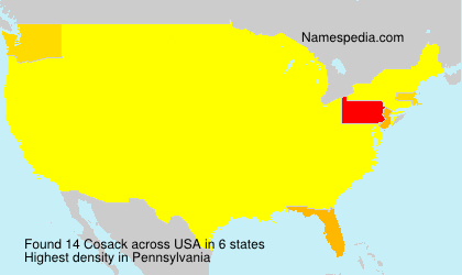 Surname Cosack in USA Surname Cosack in USA