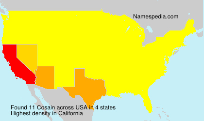 Surname Cosain in USA Surname Cosain in USA