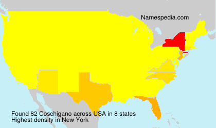 Surname Coschigano in USA Surname Coschigano in USA