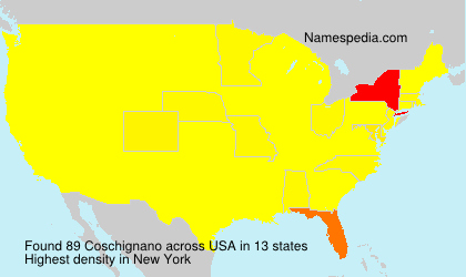 Surname Coschignano in USA Surname Coschignano in USA