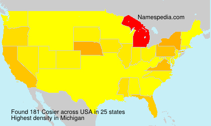 Surname Cosier in USA Surname Cosier in USA