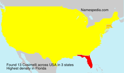 Surname Cosimelli in USA