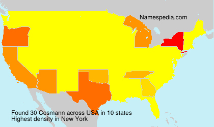 Surname Cosmann in USA Surname Cosmann in USA