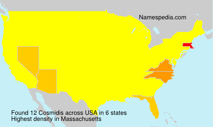 Surname Cosmidis in USA Surname Cosmidis in USA