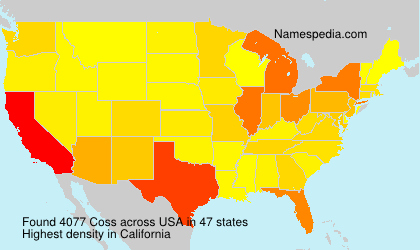 Surname Coss in USA Surname Coss in USA