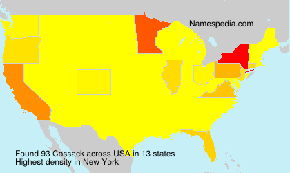 Surname Cossack in USA Surname Cossack in USA