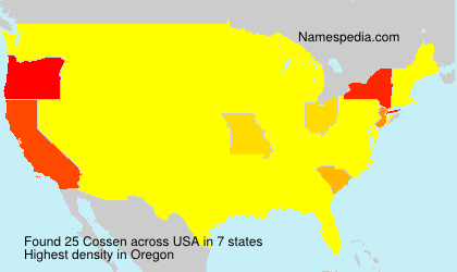 Surname Cossen in USA Surname Cossen in USA