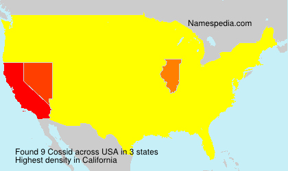Surname Cossid in USA