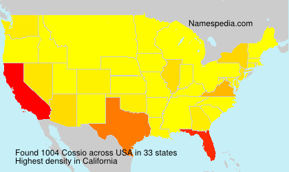 Surname Cossio in USA Surname Cossio in USA