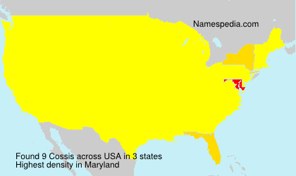 Surname Cossis in USA Surname Cossis in USA