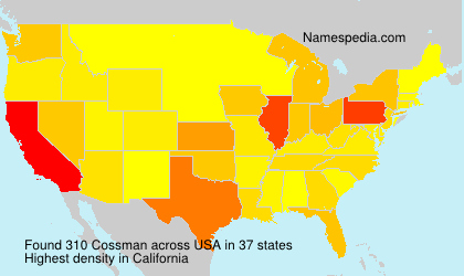 Surname Cossman in USA Surname Cossman in USA