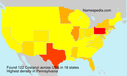 Surname Costanzi in USA Surname Costanzi in USA