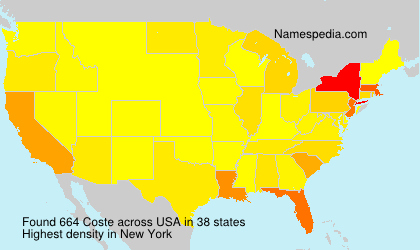 Surname Coste in USA Surname Coste in USA