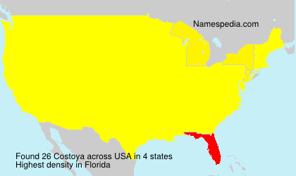 Surname Costoya in USA