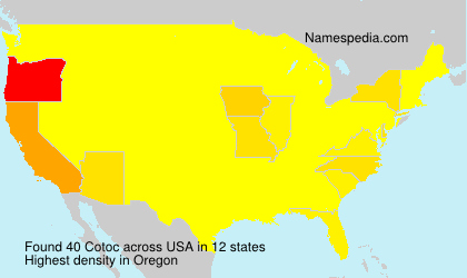 Surname Cotoc in USA Surname Cotoc in USA